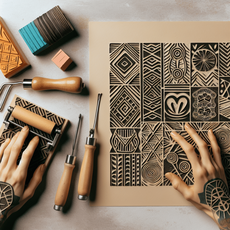 Creating Repeat Patterns with Linocut