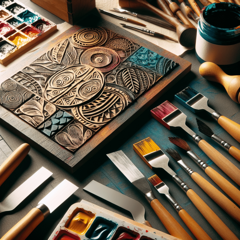 Using Palette Knives for Linocut Ink