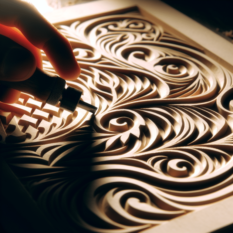 Carving Intricate Patterns on Linoleum