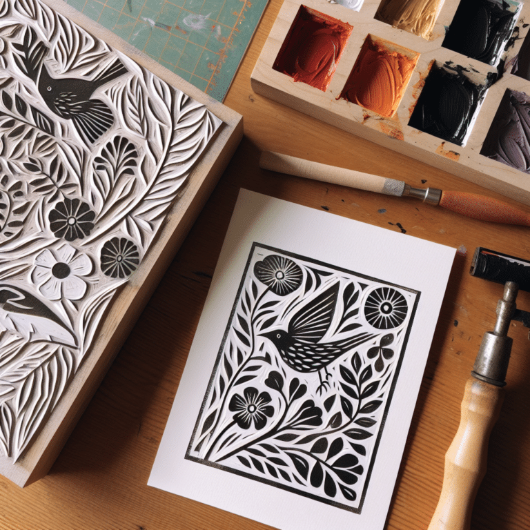 Creating Greeting Cards with Linocut
