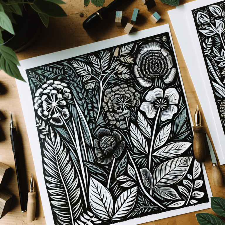 Botanical Linocut Print Projects