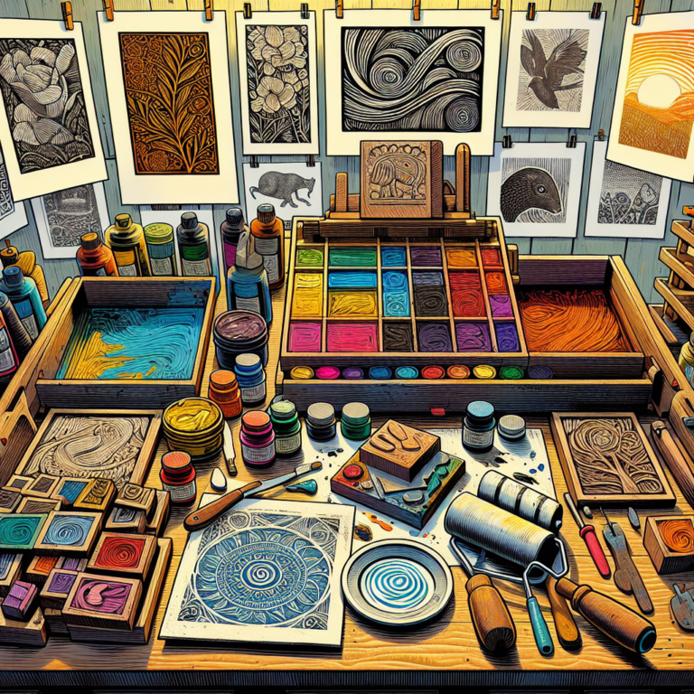 Using Oil-Based Inks for Linocut Projects