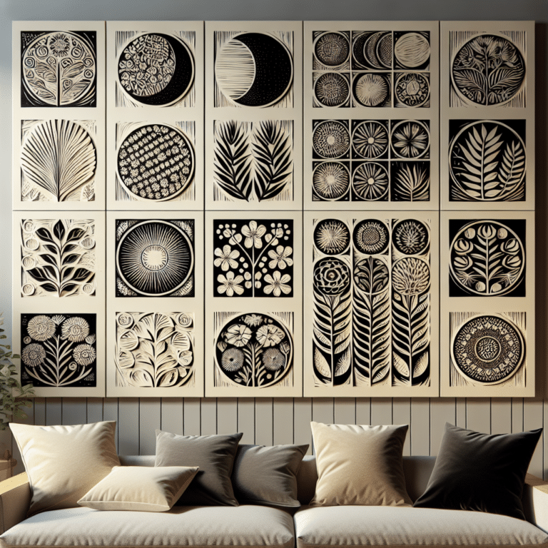 Home Linocut Wall Art Ideas