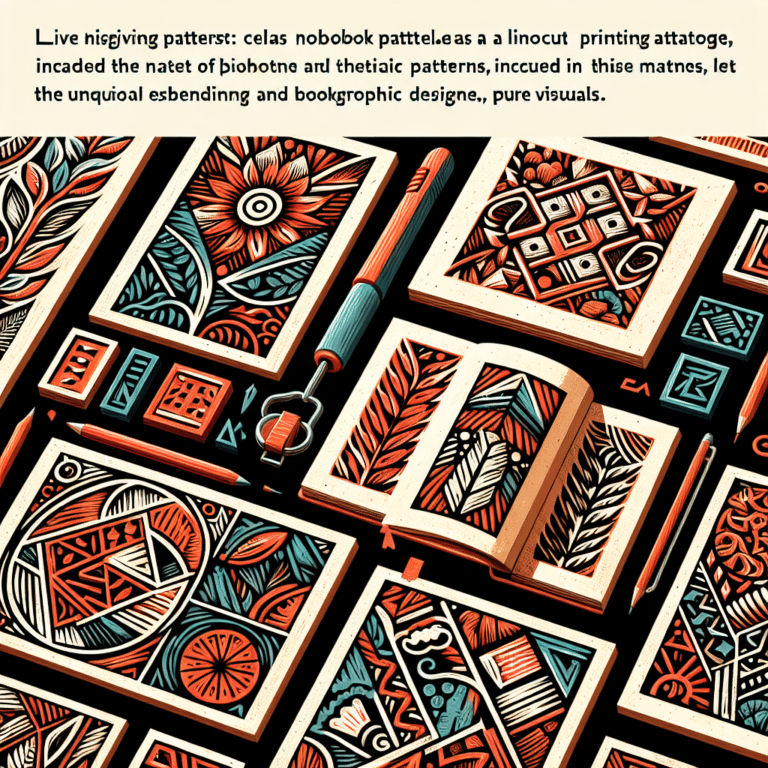 Linocut Patterns for Notebooks